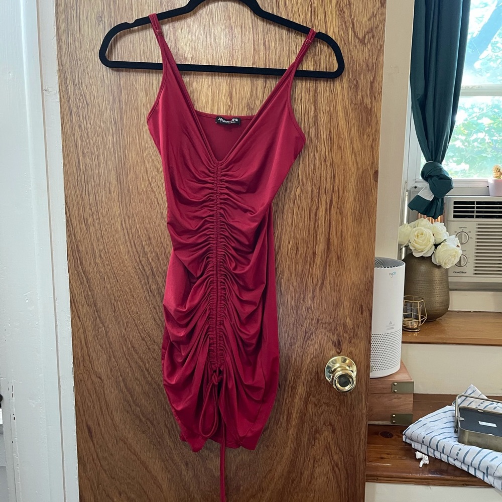 Burgundy Party Dress